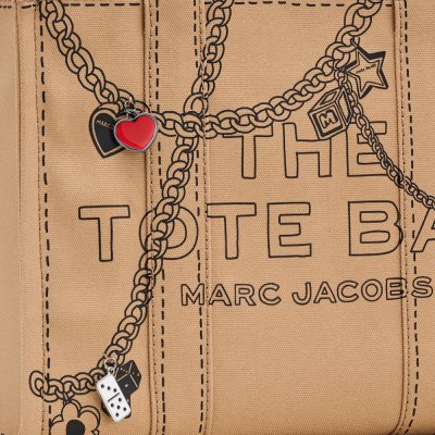 THE TROMPE L'OEIL CHARM CANVAS MEDIUM TOTE BAG